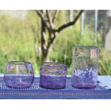 Vaso Vidrio Soplado Alto Morado