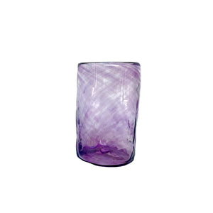 Vaso Vidrio Soplado Alto Morado